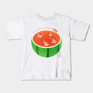 Watermelon swimming pool,Summer, playing in the water Kids T-Shirt